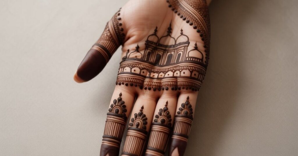 80+ Stylish & Easy Royal Finger Mehendi Designs for Front and Back 96 Mughal Back Finger Mehndi Designs
