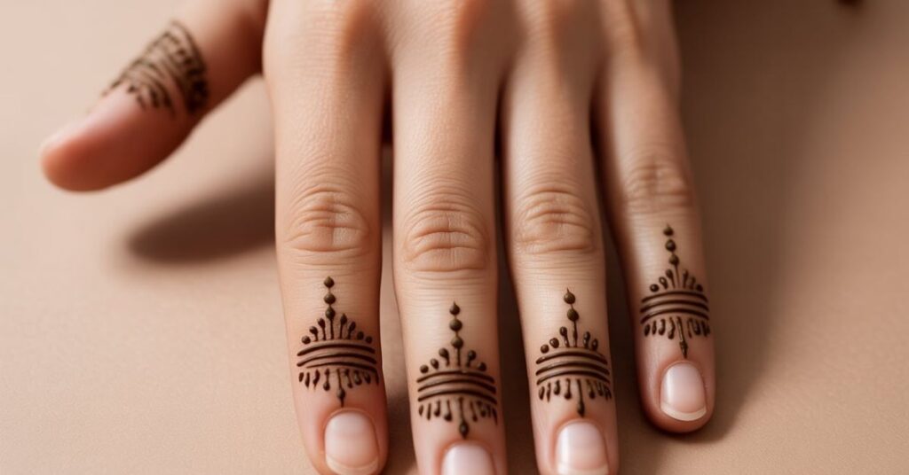 80+ Stylish & Easy Royal Finger Mehendi Designs for Front and Back 86 Simple Front Finger Mehndi Designs