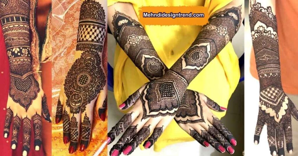 110 Stylish Mehndi Design Ideas for Front, Back & Full Hands 9 Bridal Stylish Back Hand Mehndi Design
