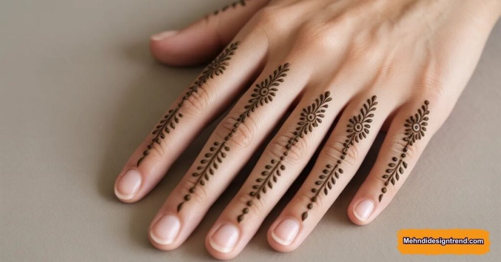 110 Stylish Mehndi Design Ideas for Front, Back & Full Hands 32 Easy Finger Mehndi Design for Daily Look