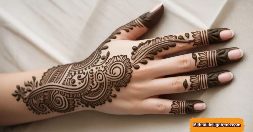 110 Stylish Mehndi Design Ideas for Front, Back & Full Hands 26 Modern Stylish Arabic Mehndi Design Patterns