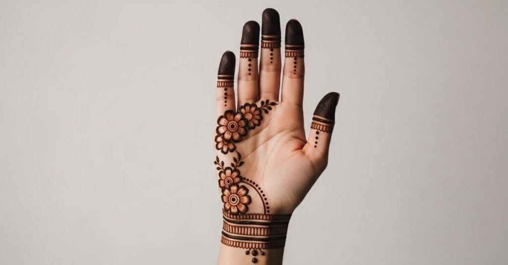 Beautiful Front Hand Simple Mehndi Design That Anyone Can Try 19 Front Hand Simple Mehndi Design for Diwali