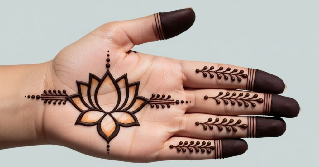 Beautiful Front Hand Simple Mehndi Design That Anyone Can Try 2 simple front hand mehndi designs 1